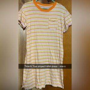 Striped t-Shirt Dress - Size Small